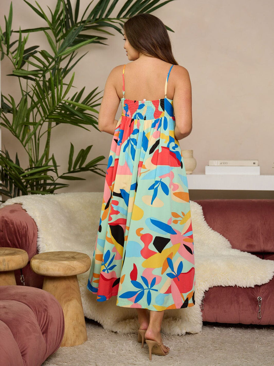 Scroll Print Sleeveless Maxi Dress main image 0