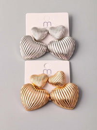 WOMEN'S GOLD & SILVER HEARTS EARRINGS