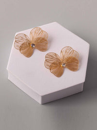 WOMEN'S GOLD & SILVER BUTTERFLY EARRINGS