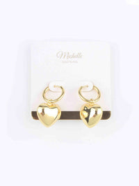 WOMEN'S GOLD HEART EARRINGS