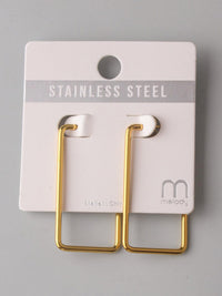 FASHION GOLD STAINLESS STEEL HOOPS EARRINGS