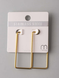 FASHION GOLD STAINLESS STEEL HOOPS EARRINGS
