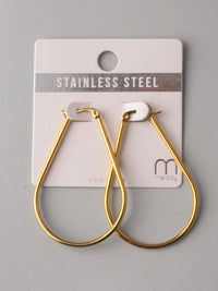 FASHION GOLD STAINLESS STEEL HOOPS EARRINGS