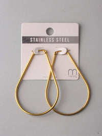 FASHION GOLD STAINLESS STEEL HOOPS EARRINGS