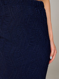 WOMEN'S ELASTIC WAIST RUCHED DETAILED MAXI SKIRT
