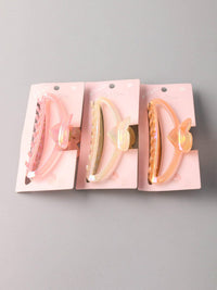 FASHION ASSORTED SHIMMER COLORS CLAW HAIR CLIPS
