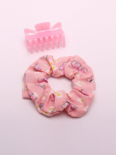 WOMEN'S ASSORTED COLORS 2 PC. HAIR CLIP SCRUNCHES