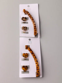 FASHION ANIMAL PRINT HAIR CLIPS