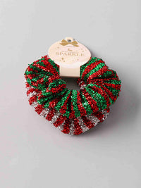 FASHION HOLIDAY ASSORTED COLORS SHIMMER SCRUNCHIES