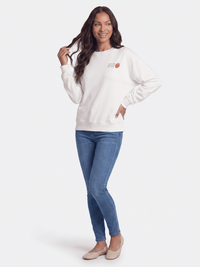 WOMEN'S LONG SLEEVE GRAPHIC PULLOVER SWEATER