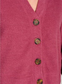 WOMEN'S LONG SLEEVE BUTTON CLOSURE SWEATER