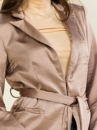 ENTRO WOMEN'S LONG SLEEVE BUTTON CLOSURE FRONT POCKETS BLAZER