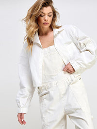 WOMEN'S LONG SLEEVE BUTTON CLOSURE POCKETS JACKET