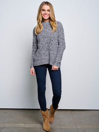 WOMEN'S LONG SLEEVE KNITTED PULLOVER SWEATER
