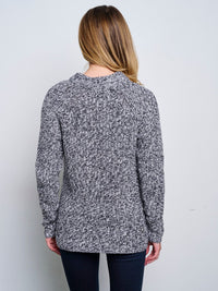 WOMEN'S LONG SLEEVE KNITTED PULLOVER SWEATER
