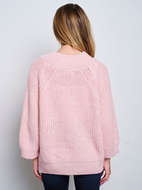 WOMEN'S LONG SLEEVE KNITTED PULLOVER SWEATER