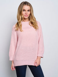 WOMEN'S LONG SLEEVE KNITTED PULLOVER SWEATER