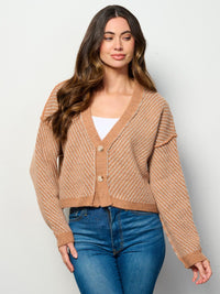 WOMEN'S LONG SLEEVE BUTTON UP CARDIGAN SWEATER