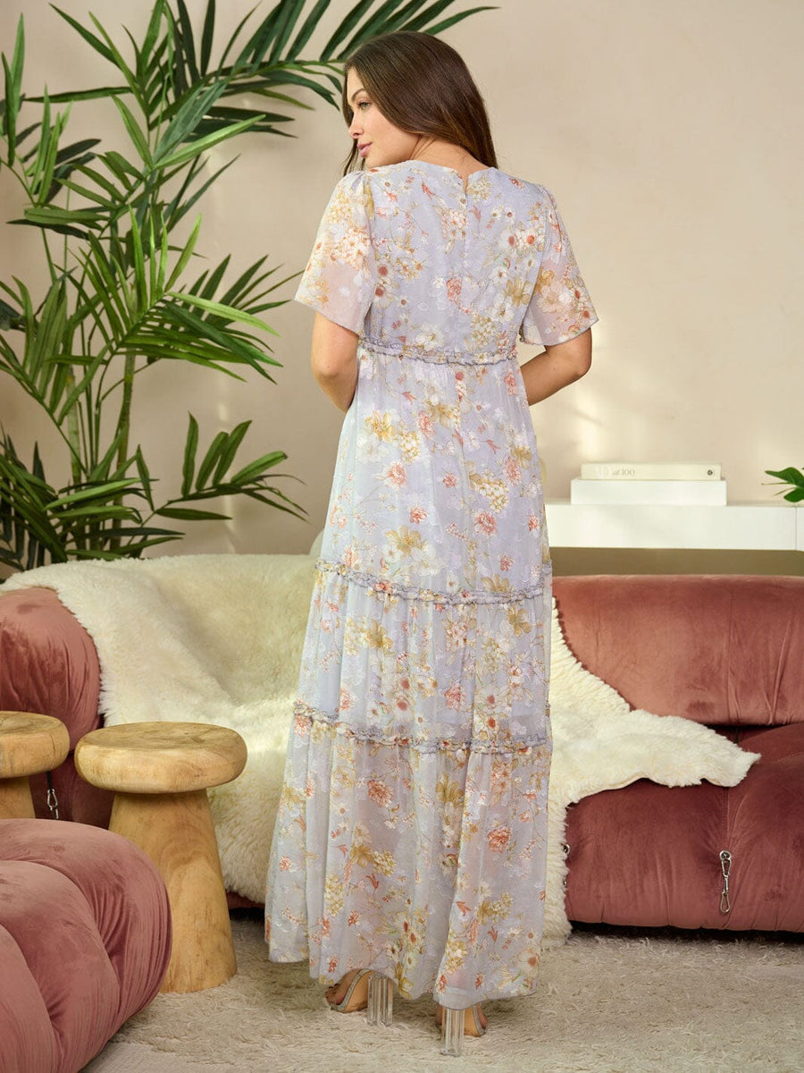 Women's Aracely V Neck Floral Maxi Dress