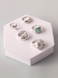 FASHION SILVER MULTI CHARMS RINGS