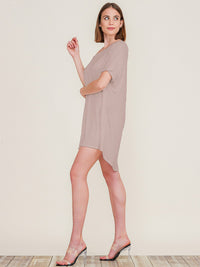 WOMEN'S SHORT SLEEVE OFF SHOULDER TUNIC MINI DRESS