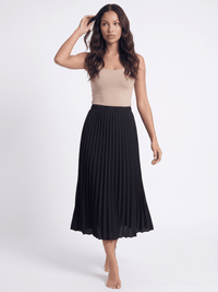 *****************WOMEN'S ELASTIC WAIST PLEATED FIT & FLARE MIDI SKIRT