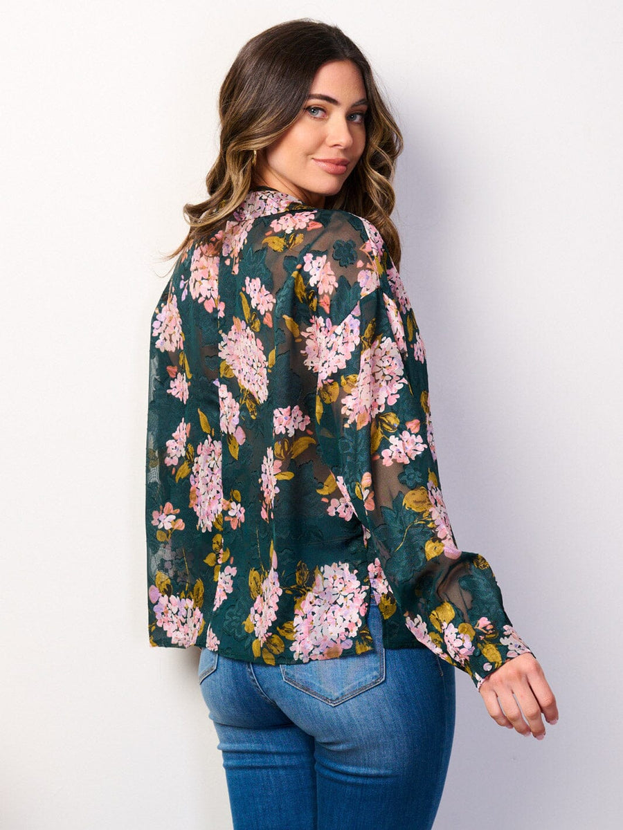 Floral Abstract Button-Up Blouse main image 0