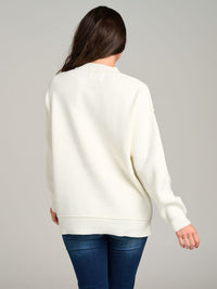 WOMEN'S LONG SLEEVE KNIT PULLOVER SWEATER