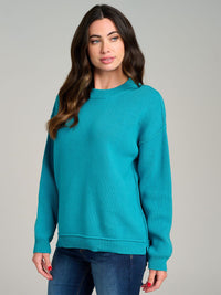 WOMEN'S LONG SLEEVE KNIT PULLOVER SWEATER