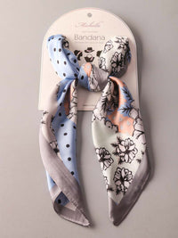 FASHION MULTIPLE USE COLORBLOCK FLORAL BANDANA