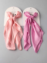 FASHION PINK & LILAC MULTI PURPOSE SOLID SCARFS