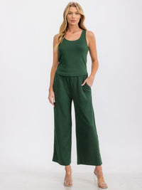 WOMEN'S SLEEVELESS RIBBED TANK TOP