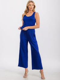 WOMEN'S SLEEVELESS RIBBED TANK TOP