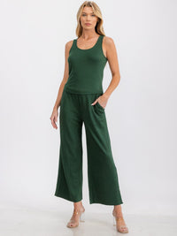 WOMEN'S SLEEVELESS RIBBED TANK TOP