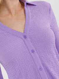 WOMEN'S LONG SLEEVE BUTTON UP BLOUSE