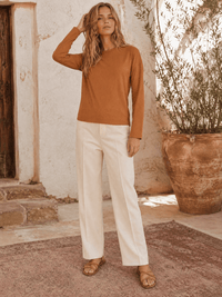 WOMEN'S LONG SLEEVE RIBBED SOLID TOP