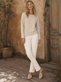 WOMEN'S LONG SLEEVE RIBBED SOLID TOP