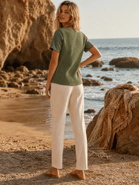 WOMEN'S SHORT PU PLEATHER SLEEVE KNIT CONTRAST TOP