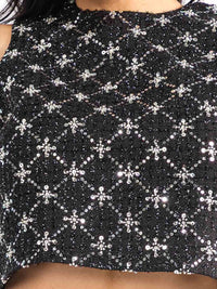 WOMEN'S SLEEVELESS SEQUINS TOP