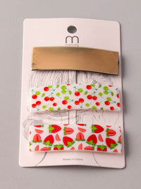 FASHION MULTI PRINT HAIR CLIPS