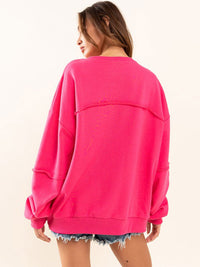 WOMEN'S LONG SLEEVE GRAPHIC PULLOVER SWEATER