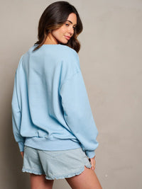 WOMEN'S LONG SLEEVE GRAPHIC PULLOVER SWEATER