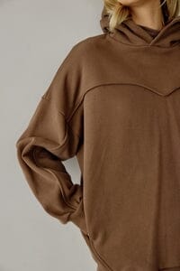 WOMEN'S LONG SLEEVE FRONT POCKETS HOODED PULLOVER SWEATER