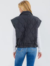 WOMEN'S SLEEVELESS BUTTON UP FRONT POCKETS VEST