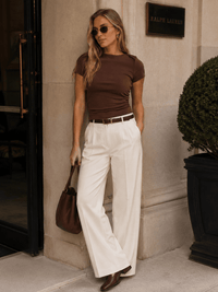 WOMEN'S SHORT SLEEVE SIDE RUCHED BASIC TOP
