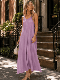 BEULAH WOMEN'S SLEEVELESS OPEN BACK MAXI DRESS