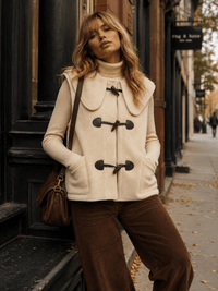 WOMEN'S SLEEVELESS BUTTON UP FRONT POCKETS VEST