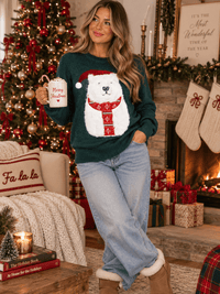 WOMEN'S LONG SLEEVE PULLOVER HOLIDAY SWEATER