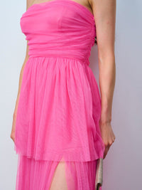 WOMEN'S SLEEVELESS SMOCK TIERED RUFFLE MAXI DRESS