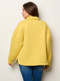 WOMEN'S LONG SLEEVE BUTTON UP POCKETS DETAILED JACKET